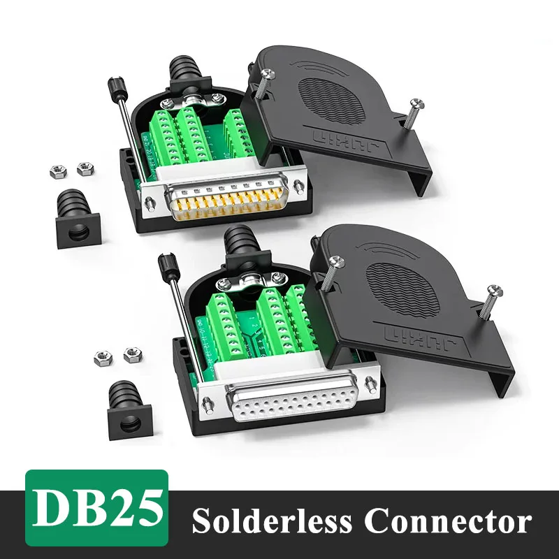 DB25 Male Female Plug Adapter Industrial Soldering-free D-SUB 25PIN Breakout Connector DB 25 Weld-free Serial Parallel Port Plug