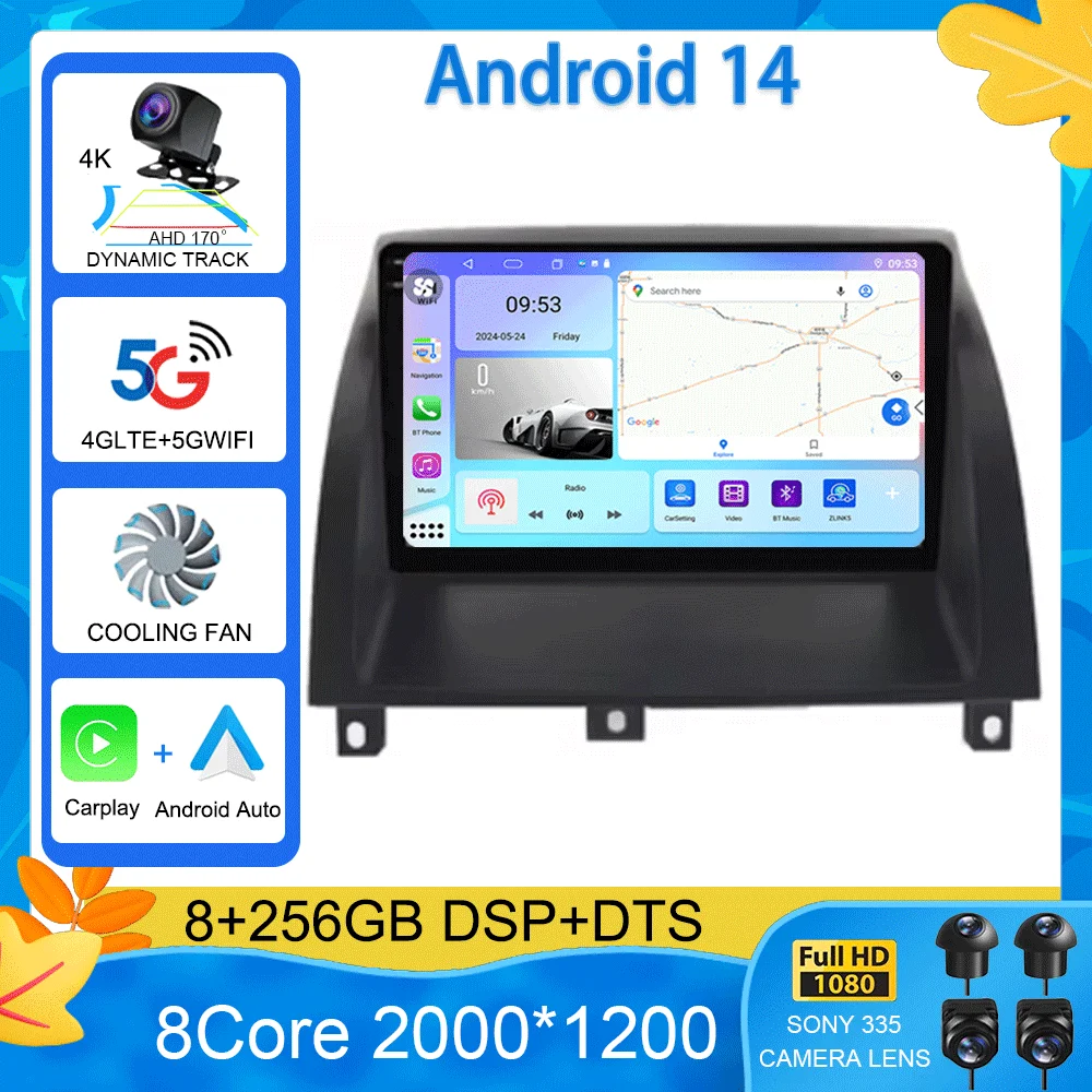 

Для MG 3 III Cross 2013 2014 2015 2016 - 2021 Android 14 авто мультимедийный плеер авторадио GPS Carplay Bluetooth 4G WiFi DSP