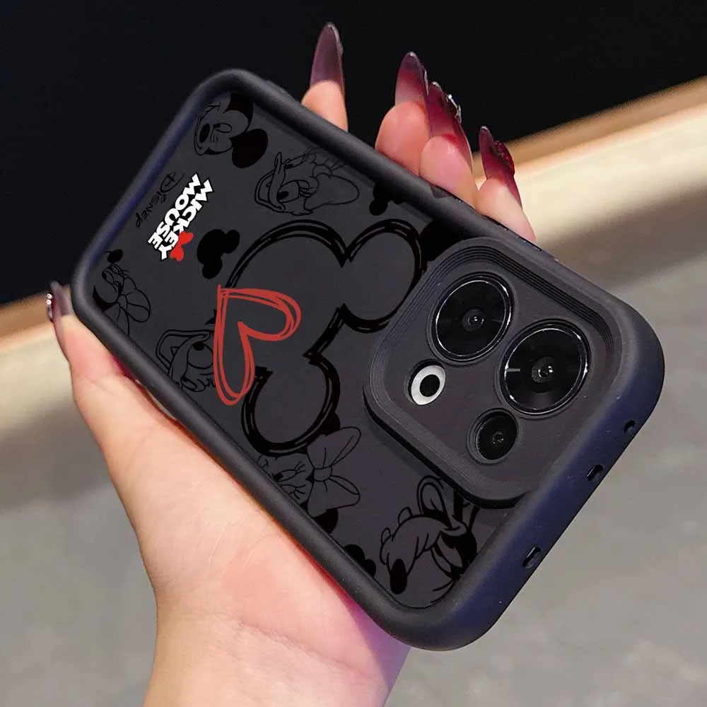 ديزني ميكي ماوس شعار لابل آيفون 17 17Air 16 16E 15 14 13 12 Mini 11 Pro Max العين سلم جراب هاتف
