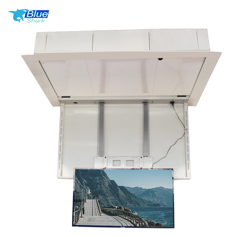 New Product Motorized Remote Control Drop Flip Down Ceiling TV Stand