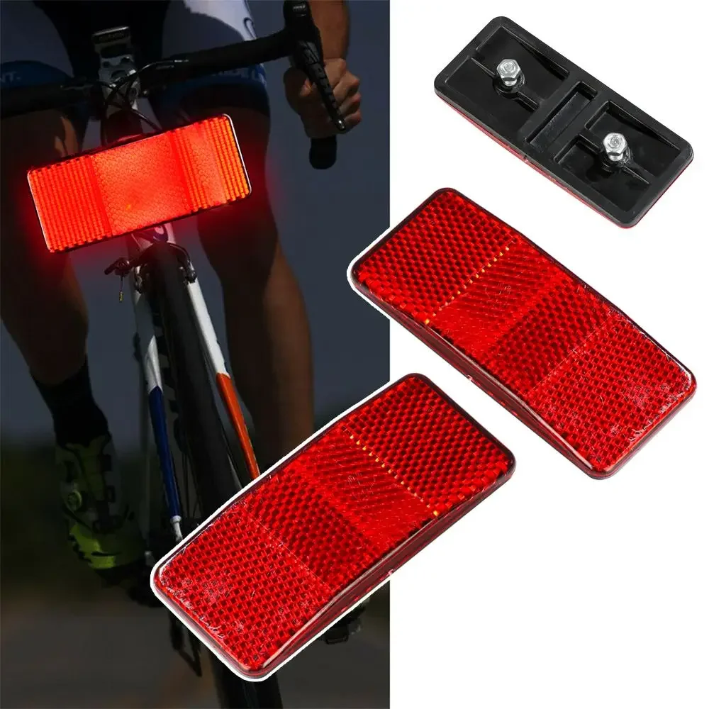 2pcs New Rear Tail Light Warning Sheet Bike Rack Reflector Bike Reflective Board Bicycle Accessories Warning Reflector
