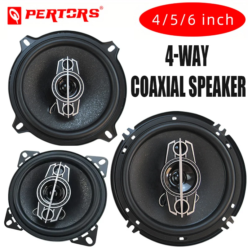 

1Pair 4/5/6 Inch 4-Way Car HiFi Coaxial Speaker 220W/300W/350W Auto Music Stereo Car Door Full Range Speakers Modification