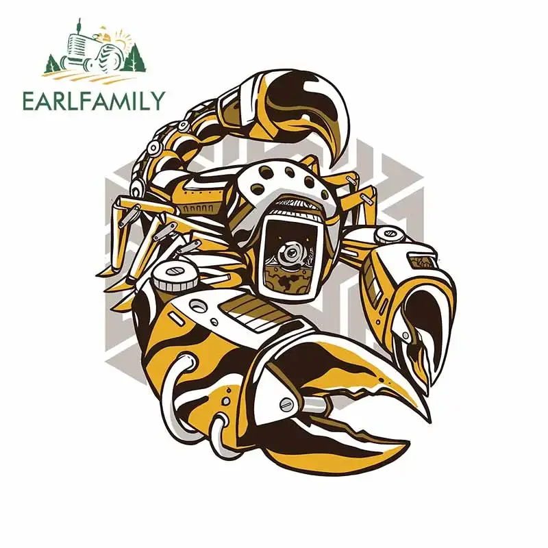 EARLFAMILY 13cm x 11.3cm For Steampunk Scorpion Fine Decal Vinyl Material Car Stickers Refrigerator Motorcycle Decoration