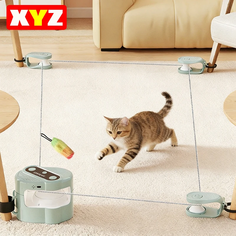 

Interactive Cat Toy for Indoor Cats Wheel Exerciser Running Toy Cat Treadmill Remote Control Stimulation Hunting Bird Sound Toy