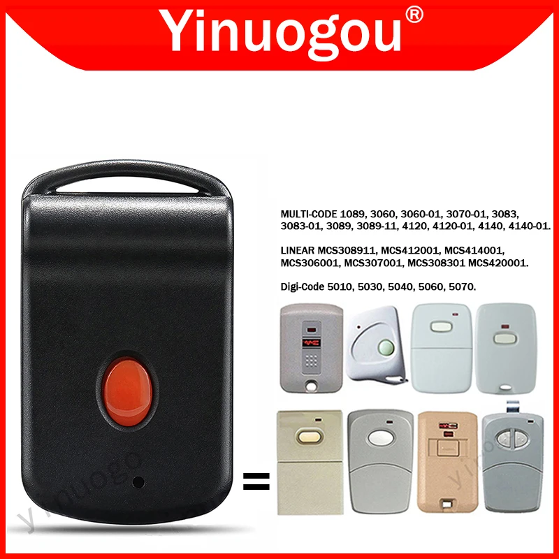 MULTI-CODE 1089 3060 306001 3070 307001 3083 308301 3089 308911 4120 412001 4140 414001 Remote Control Garage Door Opener 300MHz