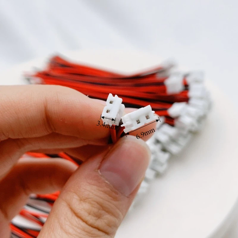 100PCS EH2.54 2P Connector Cable 26AWG, Single-End Pre-Crimped Wire for PCB LED Arduino