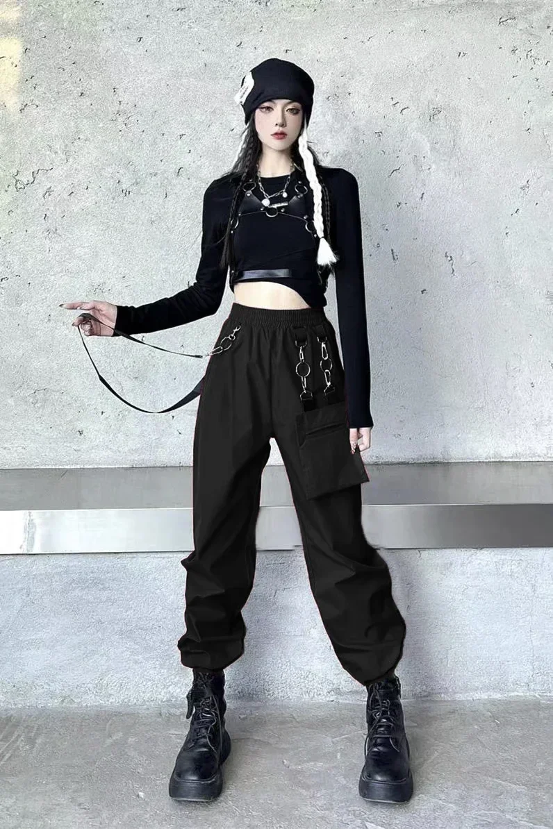 Roupa de dança de salão moderna jazz dança traje feminino street wear hip hop festival rave outfit jazz dança traje desempenho
