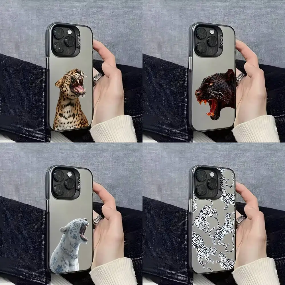 

Leopard Pattern Texture Cat Phone Case For iPhone 16,15,14,13,12,11,Mini,Pro,E,SE4,XS,MAX Black IMD Box