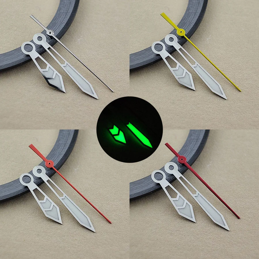 NH35 Hands Hollowed Out Hands C3 Green Luminous Hands Modify Watch Accessory For NH34 NH35 NH36 4R Mechanics Movement