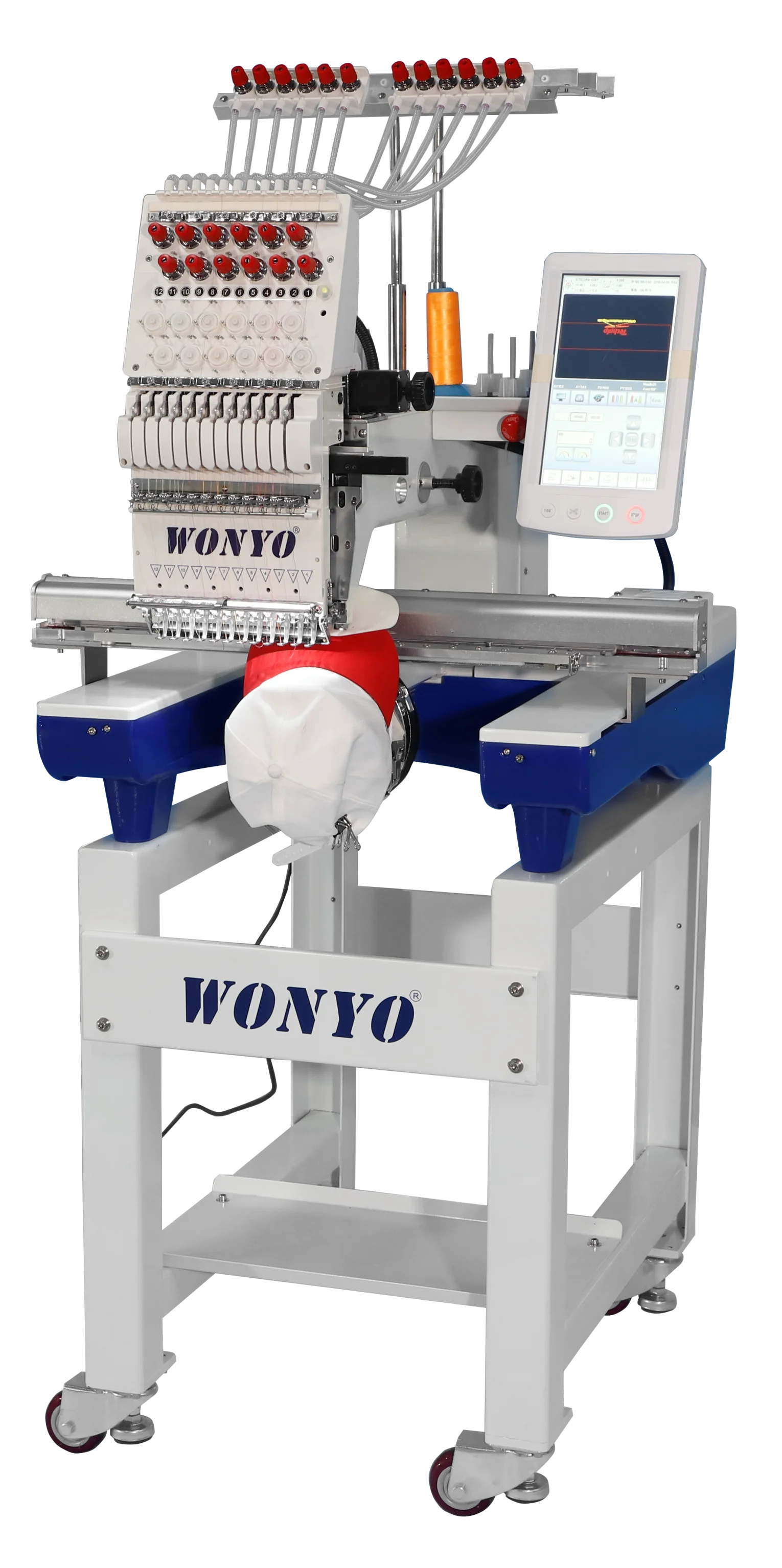 Neue Single Head High Speed Flat Stickmaschine computergesteuert für Jeans