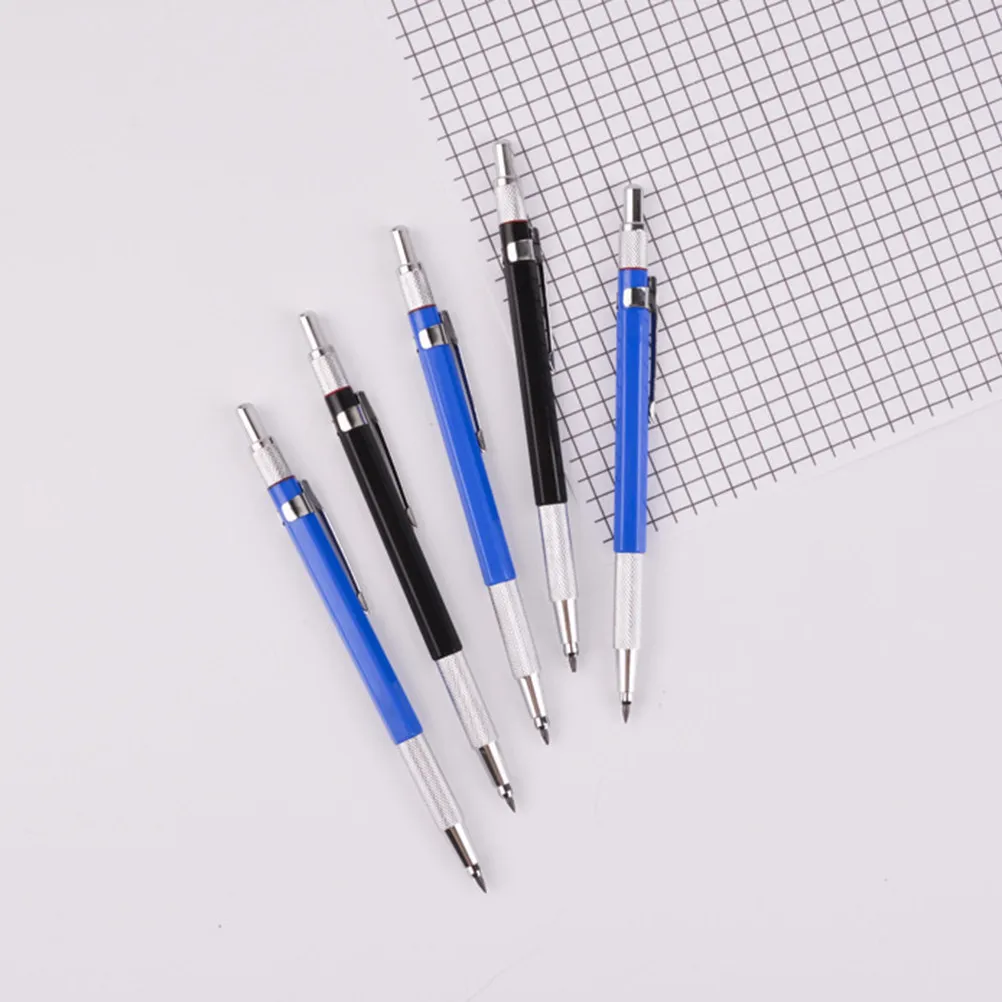 

2Pcs Metal Mechanical Pencil 2.0mm Retractable for Students Office Exam Writing Drawing Drafting Automatic Pencil Set with