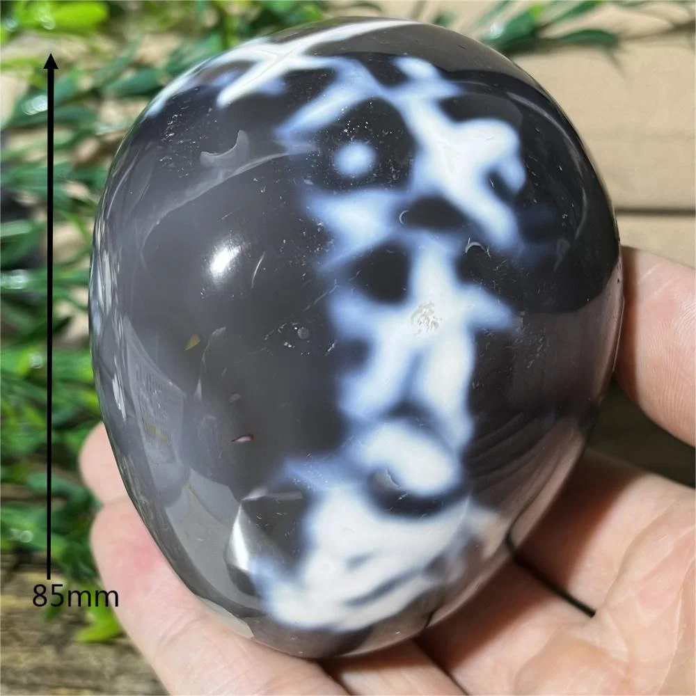 

Crystal Natural Orca Agate Palm Stone Healing Quartz Energy Polished Polishing Reiki Geode Raw Home Decoration Gemstones