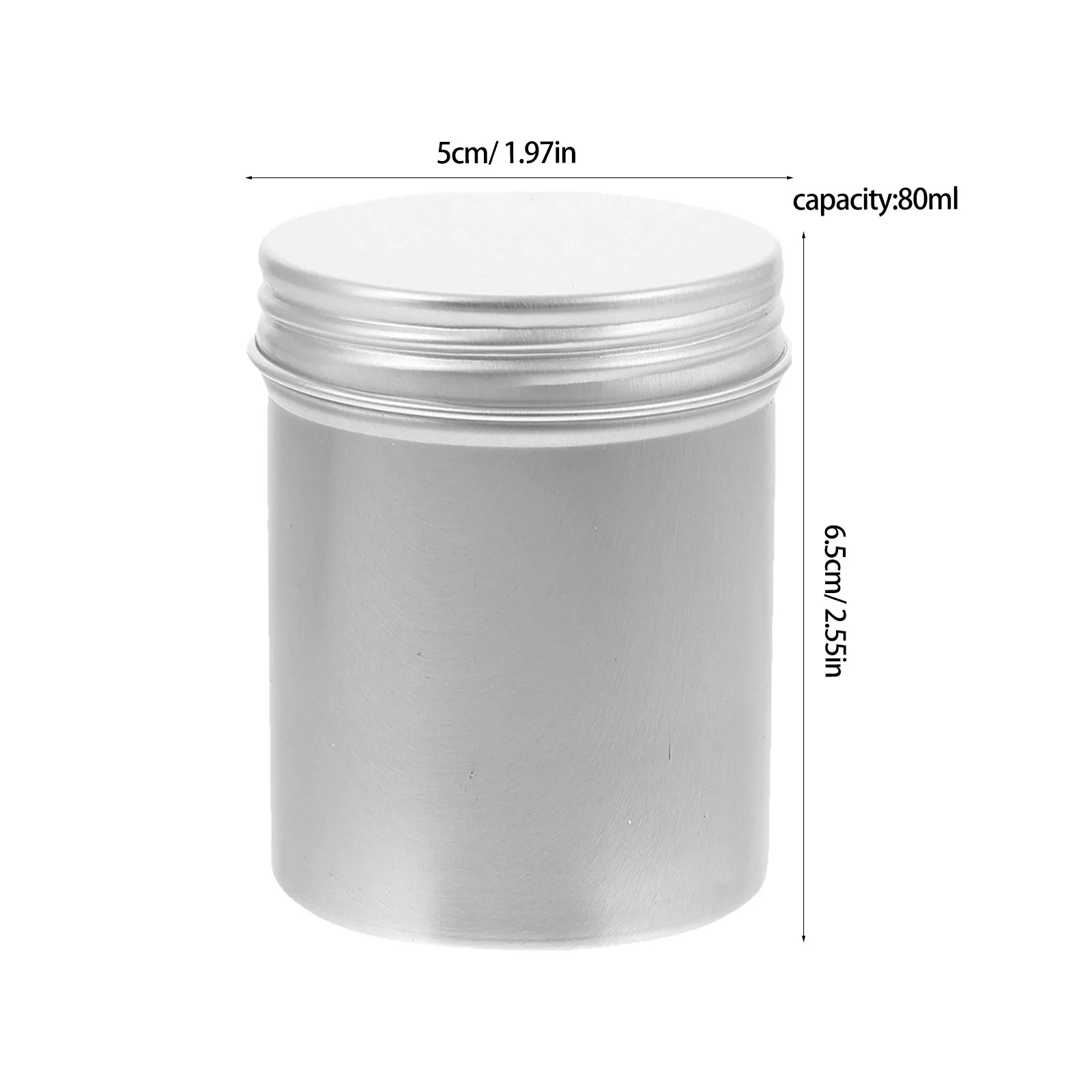 Contenitore per scatola di alluminio da 6 pezzi, contenitori per crema riutilizzabili, piccoli vasetti per cosmetici, contenitori per vasetti di crema in alluminio da viaggio