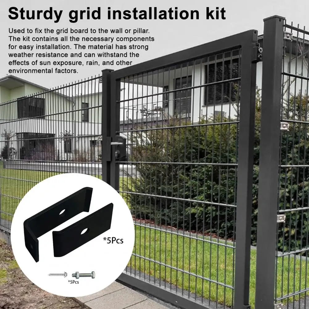 Steel Mesh Panel Installation Kit Fence Fasteners Grid Mounting Kit Easy Installation Mesh System Weather-resistant for Durable