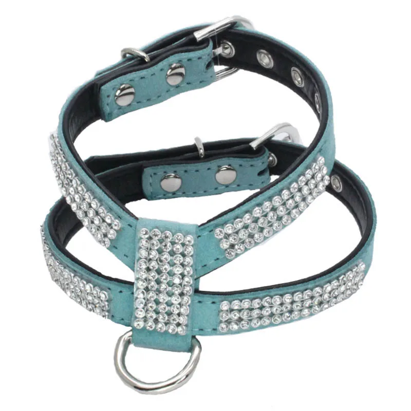 Dog Collar Adjustable Pet Products Pet Necklace Dog Harness Leash Bling Rhinestone Exquisite Crystal Diamond Dog Collar Supplies