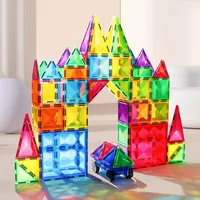 Montessori Educational Toys Magnetic Building Blocks 32-120PCS Children DIY Construction Sets Magnetic Tiles for Kids Boys Gifts