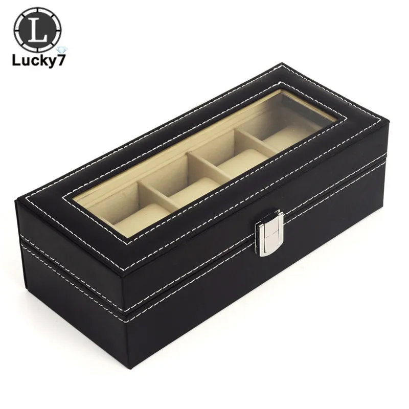 

5 Grids Watch Box PU Leather Watch Case Holder Watch Organizer Box Watchband Storage Case Band Box Holder Durable