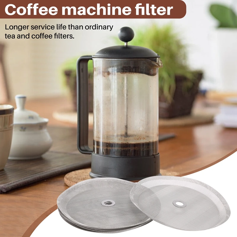 34Oz,8Cup French Press Coffee Makers And Tea Machines 4 Inch Stainless Steel French Press Replacement Coffee Filter Mesh