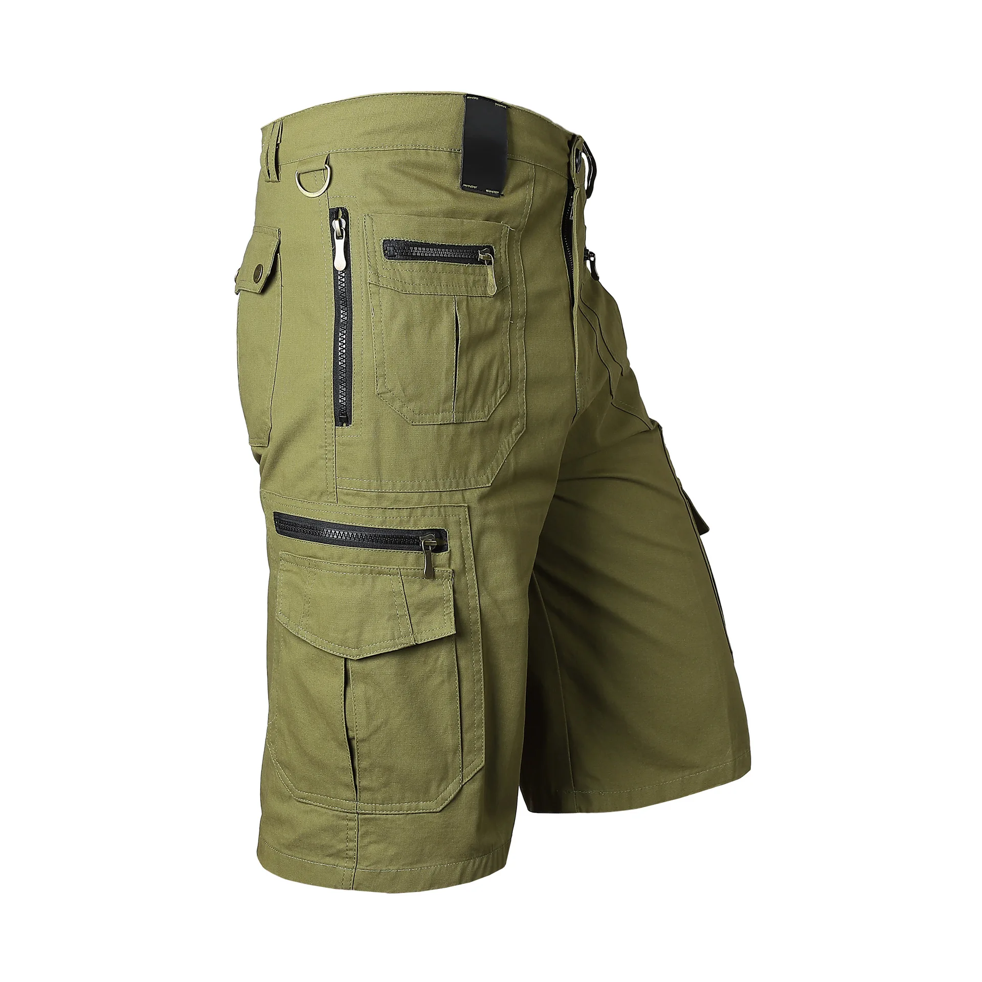 Workwear Shorts Men\'s Multiple Pockets Medium Shorts Summer Thin Loose Cropped Pants