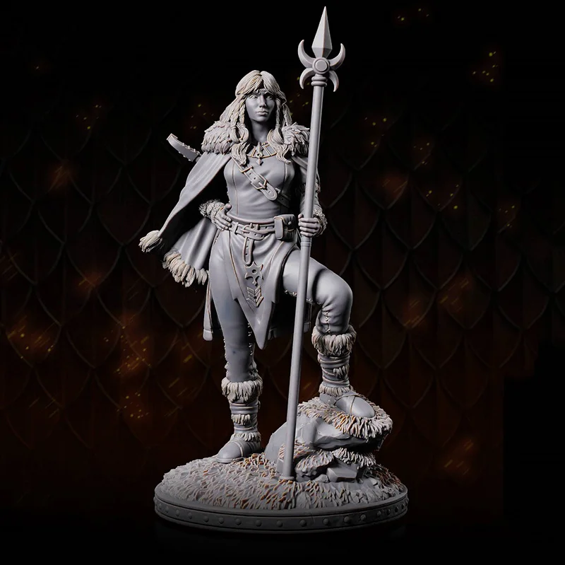 1/18 100mm 1/24 75mm Resin Model Kits Tribal Female Warrior Unpainted Figure No Color RW-1179