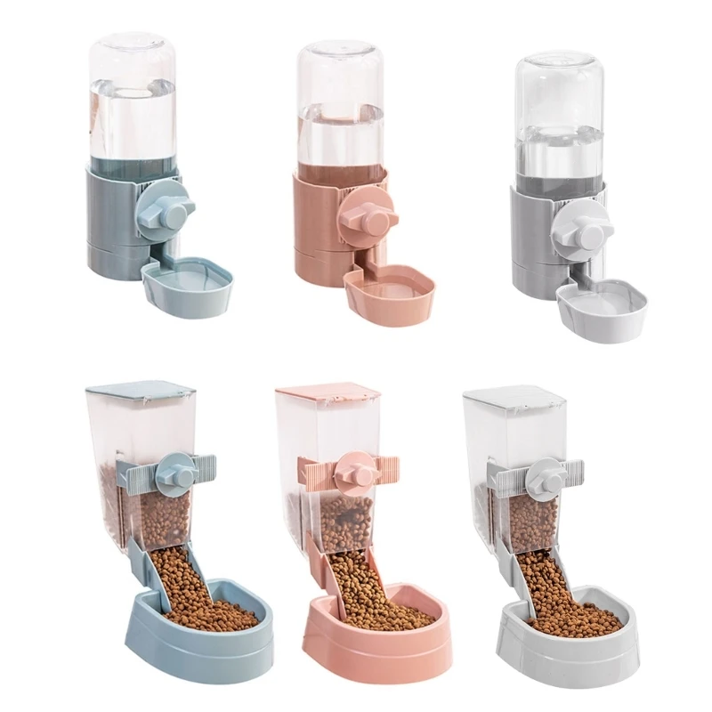 Automatic Pet Feeders Large Capacity Dispenser Hanging Water Fountain