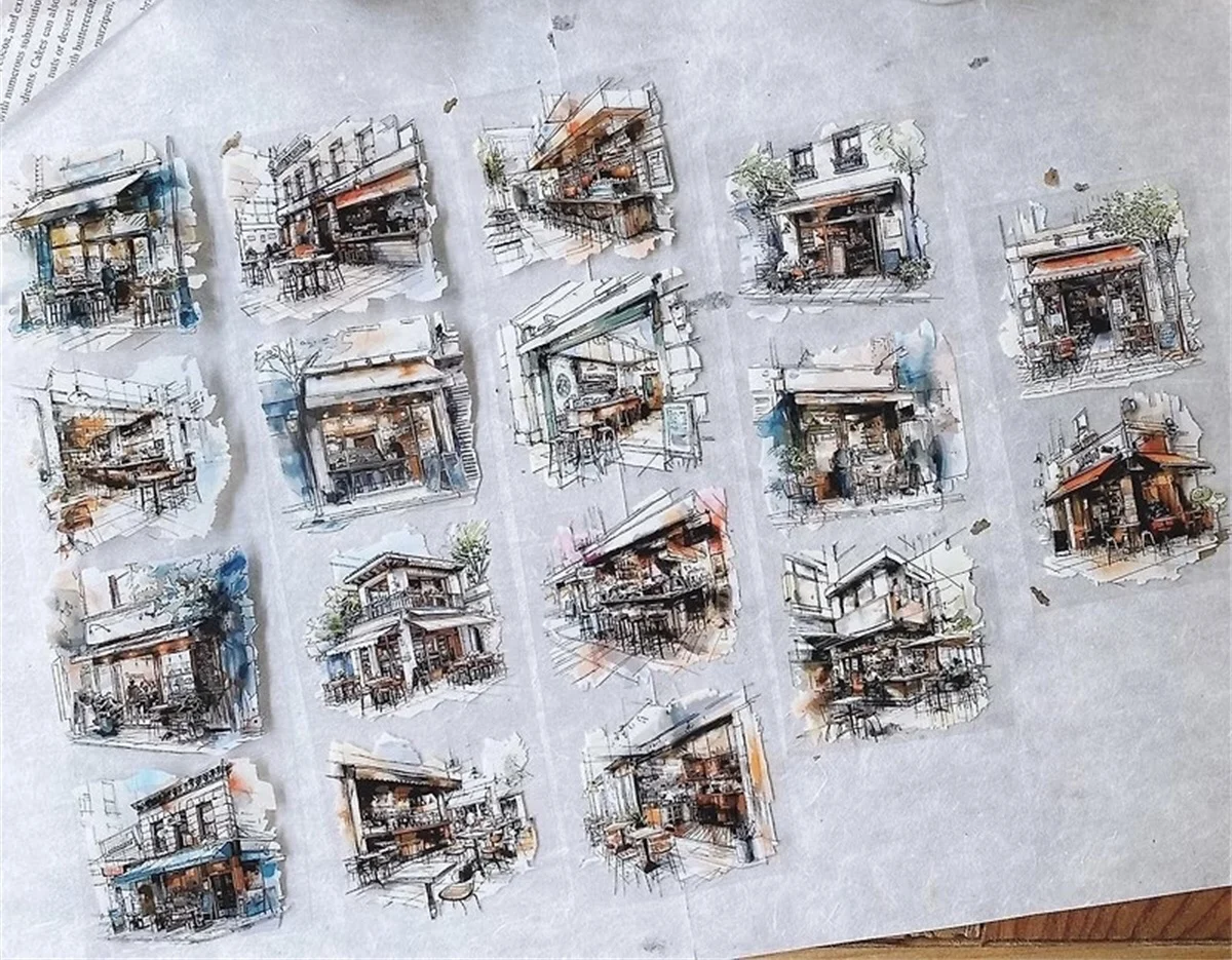 NEVERLAND Vintage Fairy Cabin Earth Tones Coffee Moment Washi PET Tape DIY Card Making Scrapbooking Plan Decorative Sticker - Image 4