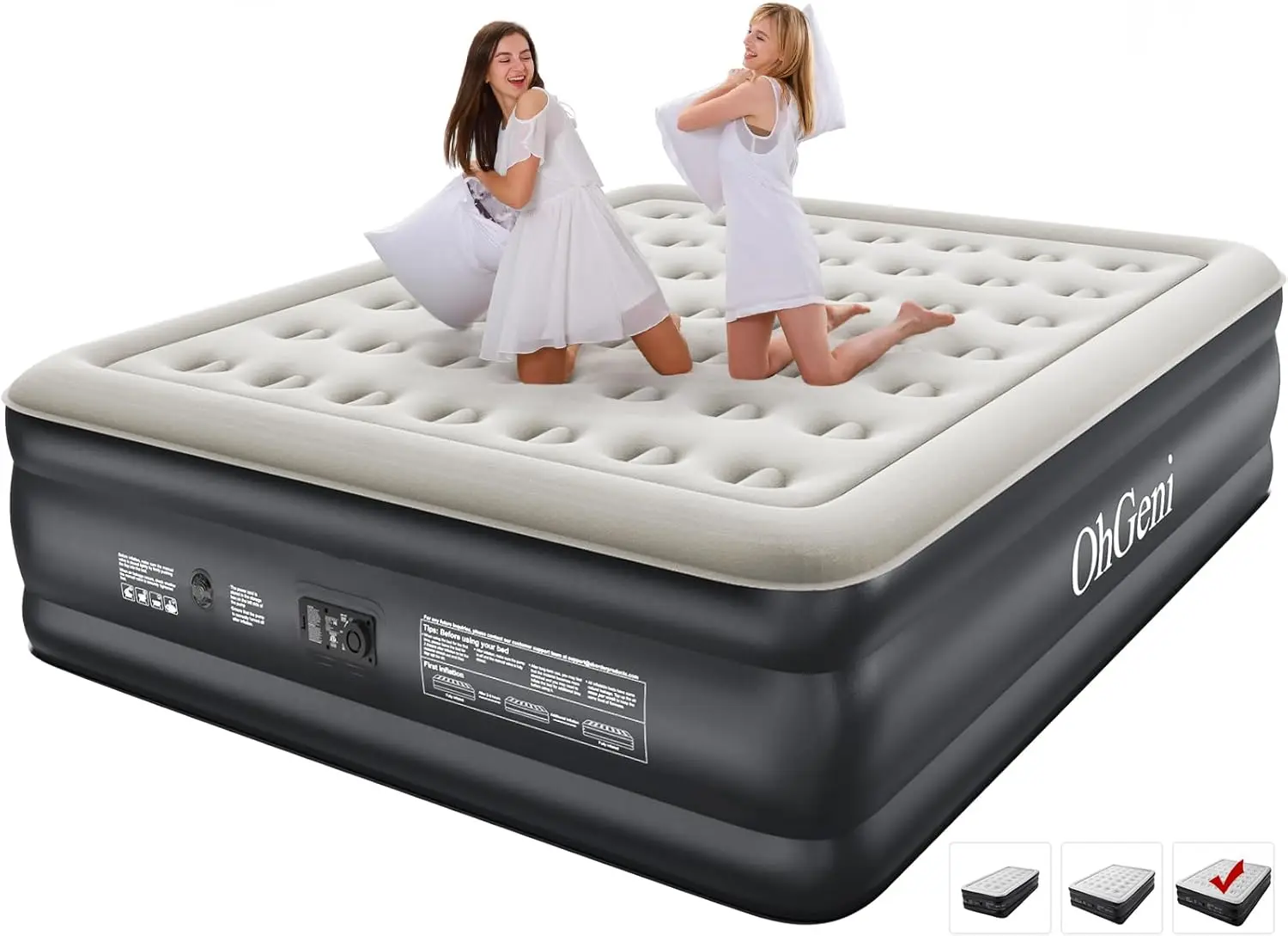 Mattress with Built in Pump for Guest, 18