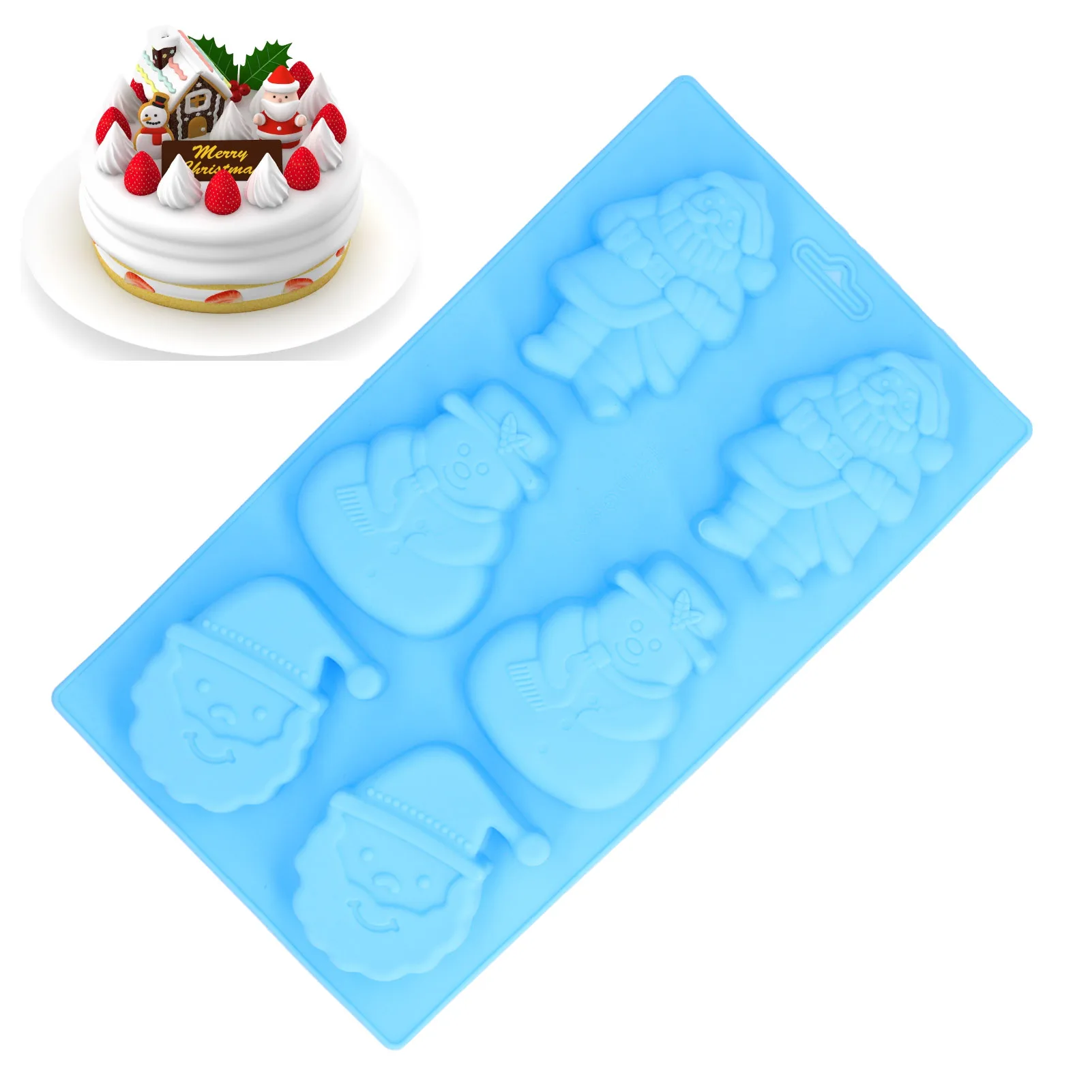 6Grid Silicone Cake Mold NoBPA Cute Pattern Soap Baking Mold For Home Kitchen Bakery