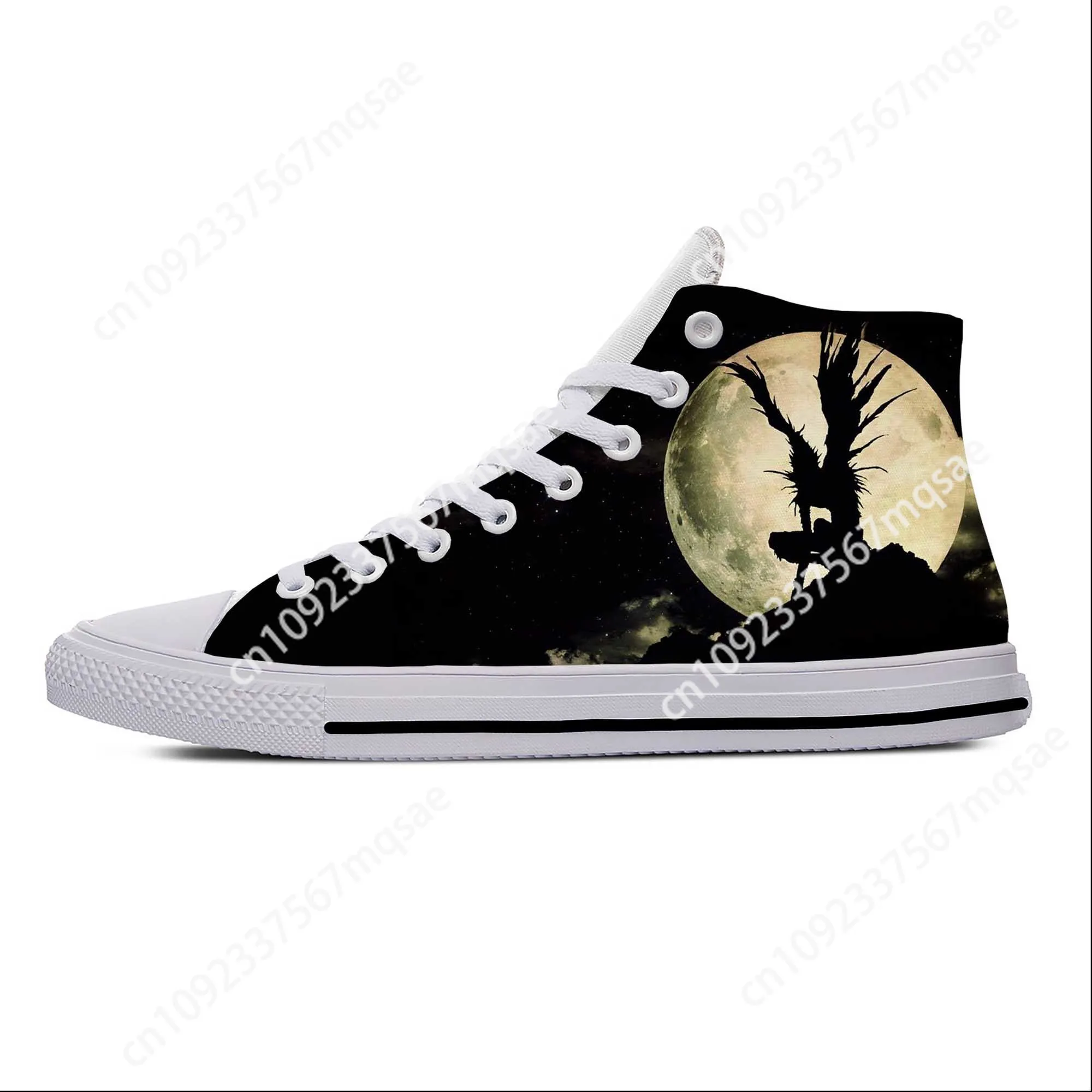 Anime Manga Cartoon Comic Demon Death Note Ryuk Casual Cloth Shoes High Top Lightweight Breathable 3D Print Men Women Sneakers