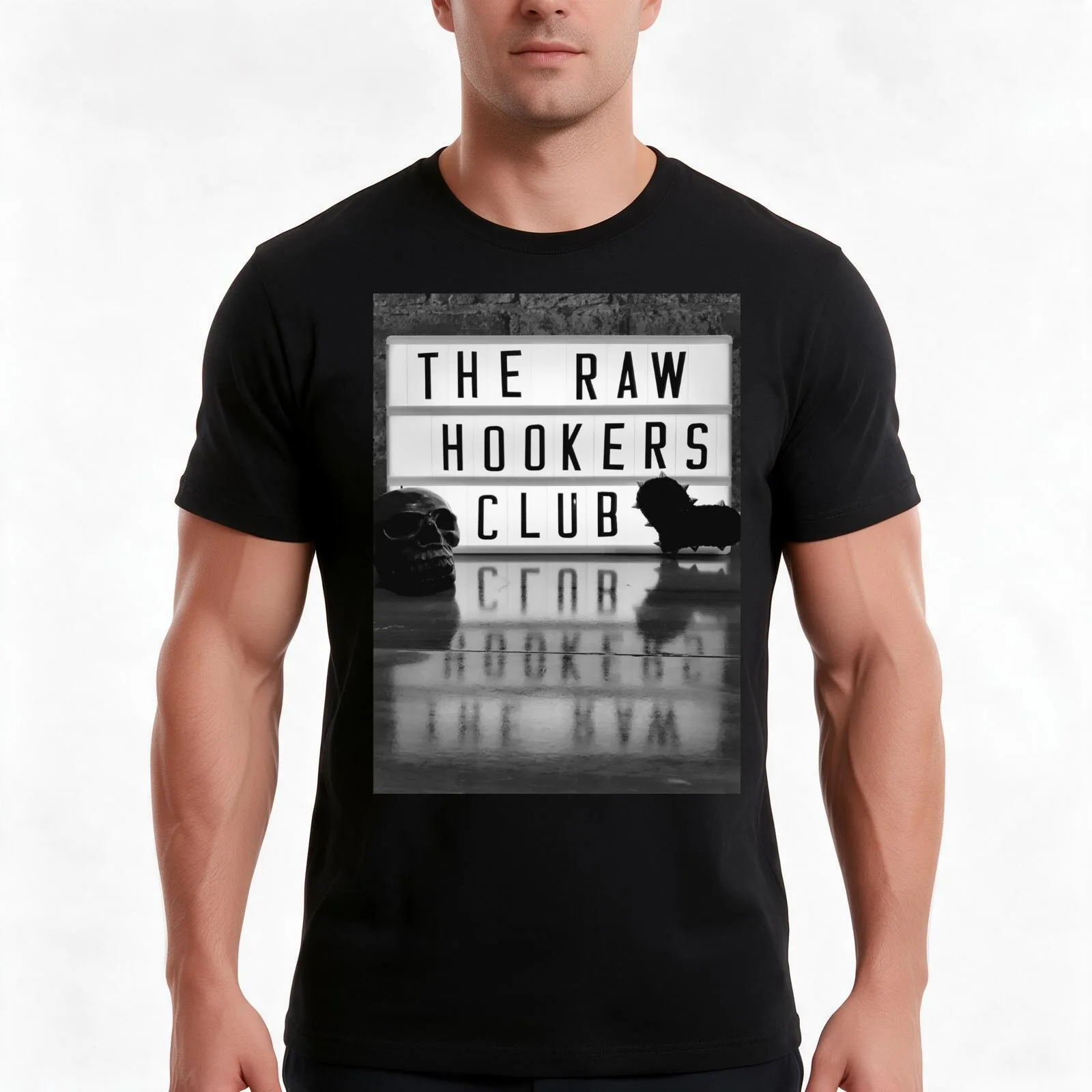 The Raw Hookers Club T-Shirt Summer Casual Cotton Tee Oversized Streetwear Tops Vintage Graphic Print Loose Fit Short Sleeve