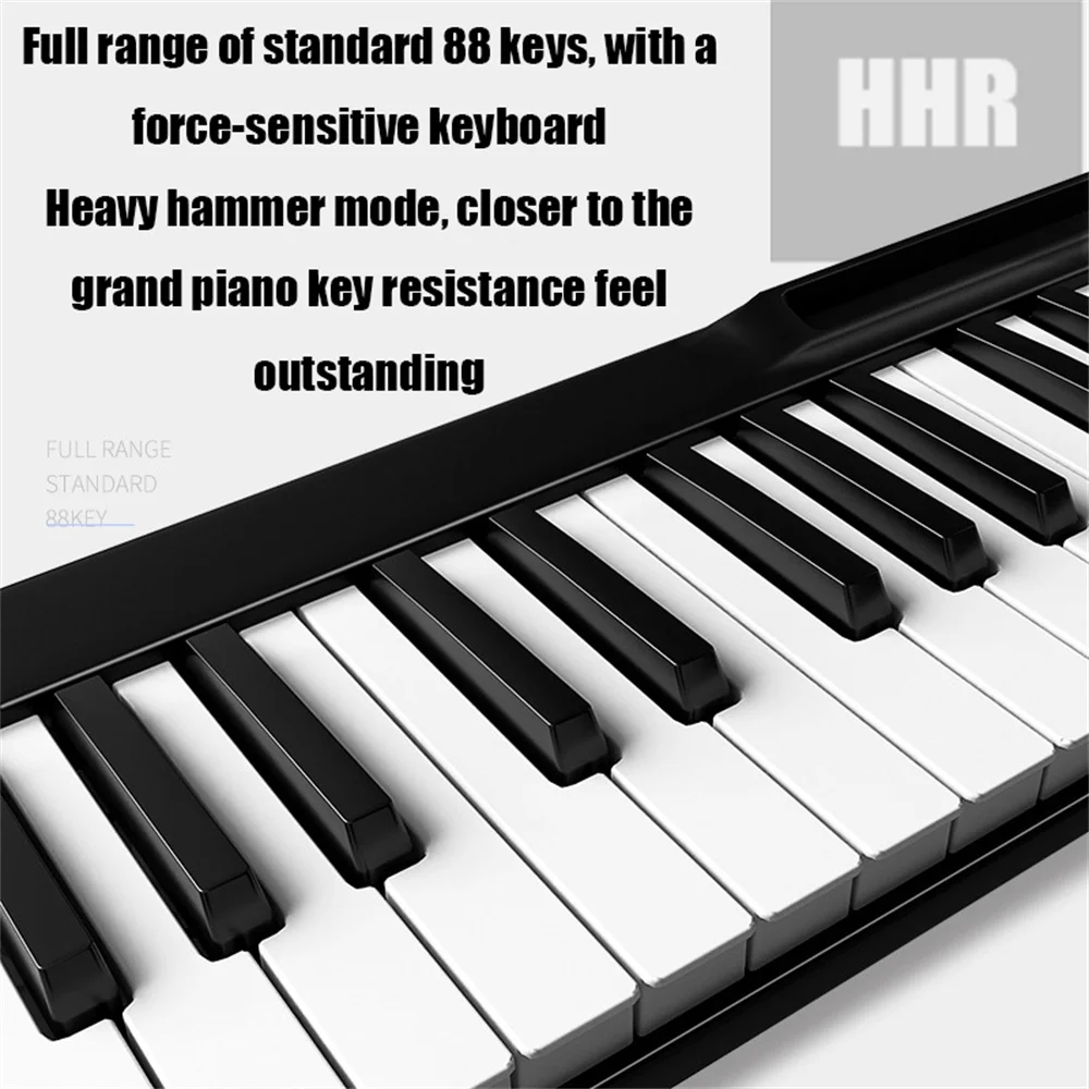 Multi-Function Folding Piano, 88 Keys, Professional Foldable Keyboard, Music Portable Digital Midi Synthesizer