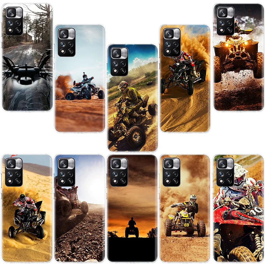 Four Wheeled Motorcycle off-Road Journey Phone Case For Xiaomi Poco X4 F4 GT X3 NFC X5 X6 Pro 5G M5 M5S M4 M3 F5 Mi F6