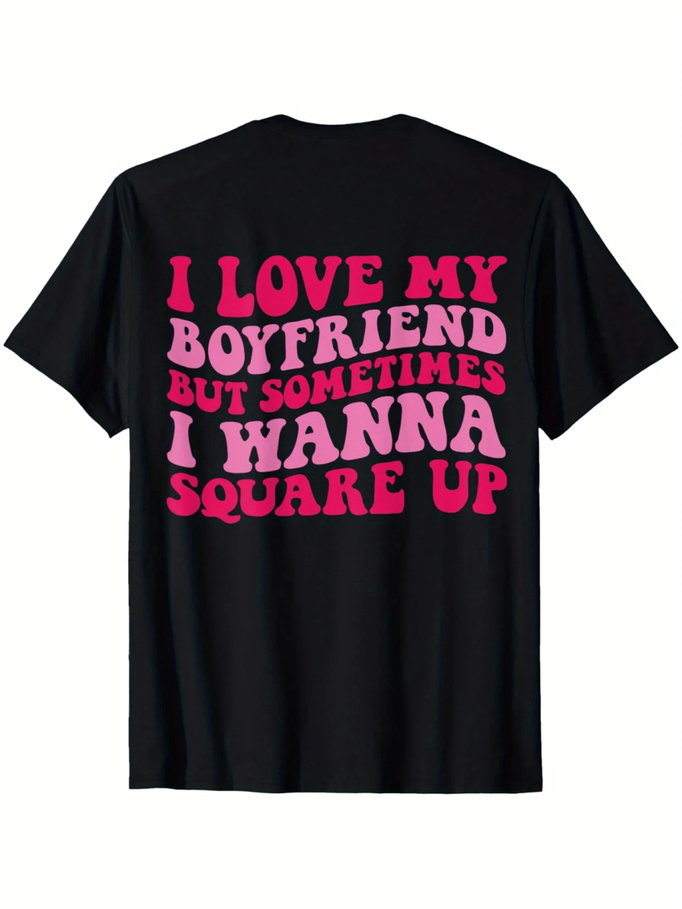 1pc Cotton T Shirt Casual Knit Fabric Top, Super Soft & Breathable, Ideal for Daily Wear & Holiday Gifts