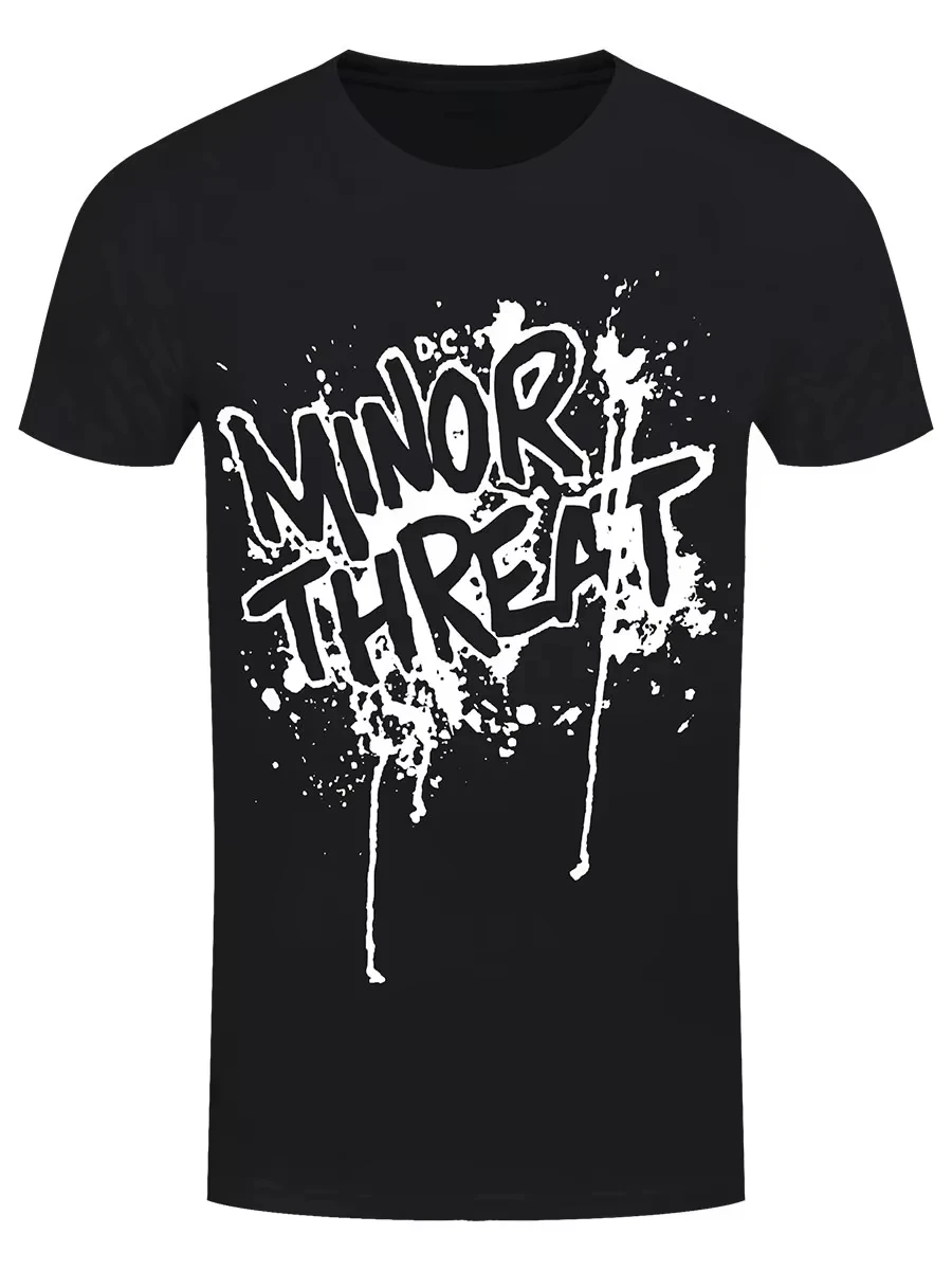 

2025 Summer New Slight Threat Water Drop T-shirt Men's and Women's Short-sleeved Retro Rock Band Y2K Top Men's Street Wear
