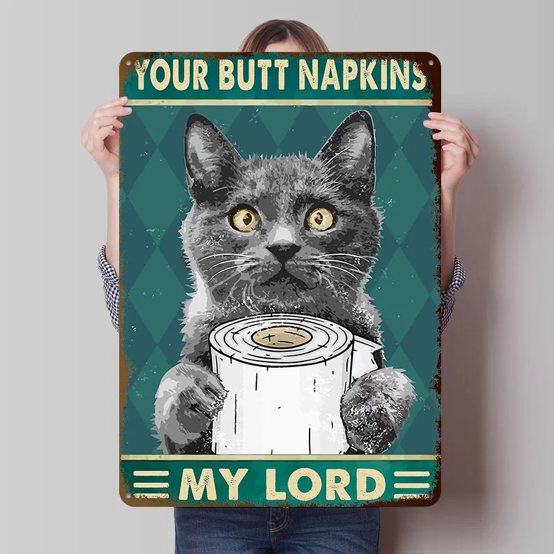 Your Butt Napkins My Lord Tinplate Posters Customizable Wall Art Retro Vintage Metal Signs for Home Room Decoration Aesthetic
