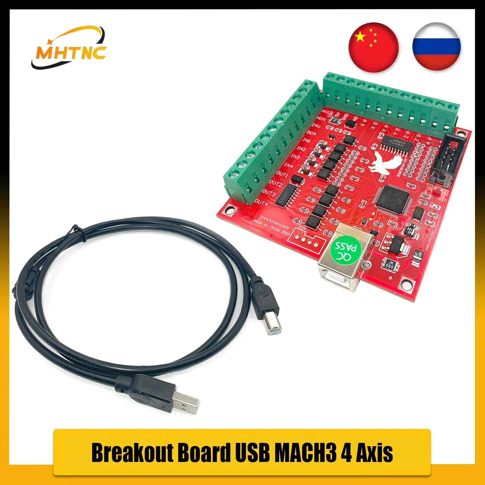 Breakout Board CNC USB MACH3 100Khz 4 Axis Interface Drive Motion Controller Flying Carving Card Engraving Machine Motherboard