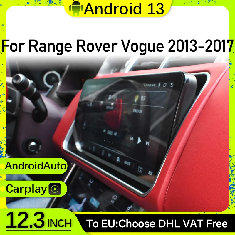 Android 13 12.3“ moveable screen Car Radio Multimedia Stereo Player For Range Rover Vogue 2013-2017 Wireless carplay Auto