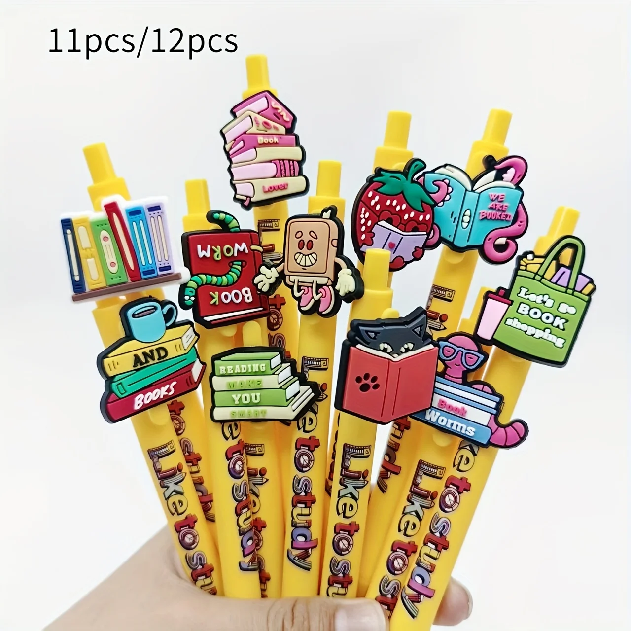 

11pcs/12pcs Student Creative Books Campus Series Ballpoint Pen Office Supplies Writing Books Student Gift Pen