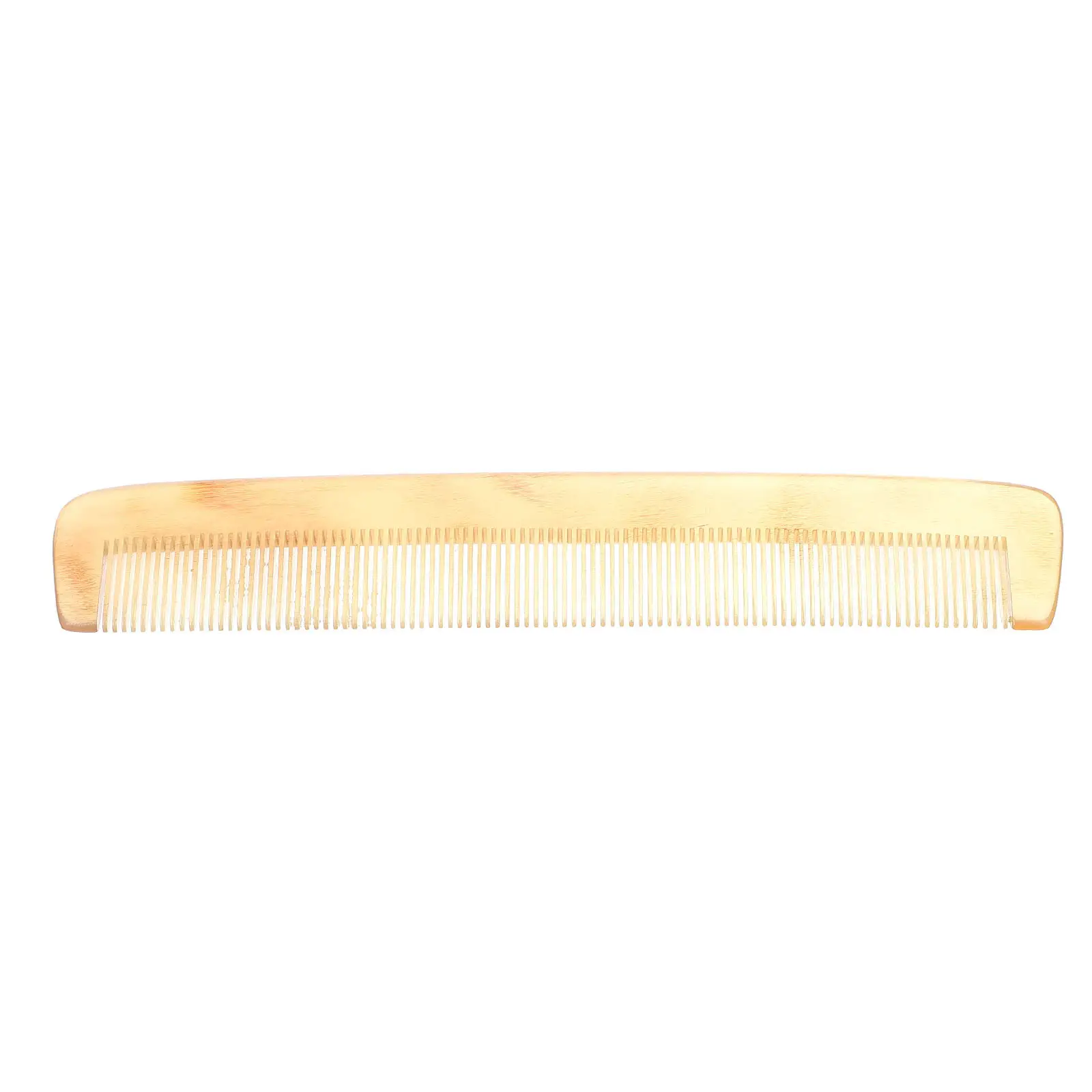 

1Pcs Hand Polished Sheep Horn Hair Comb Static Free Styling Detangling Comb for Long Fine Or Curly Hair Light Yellow Natural