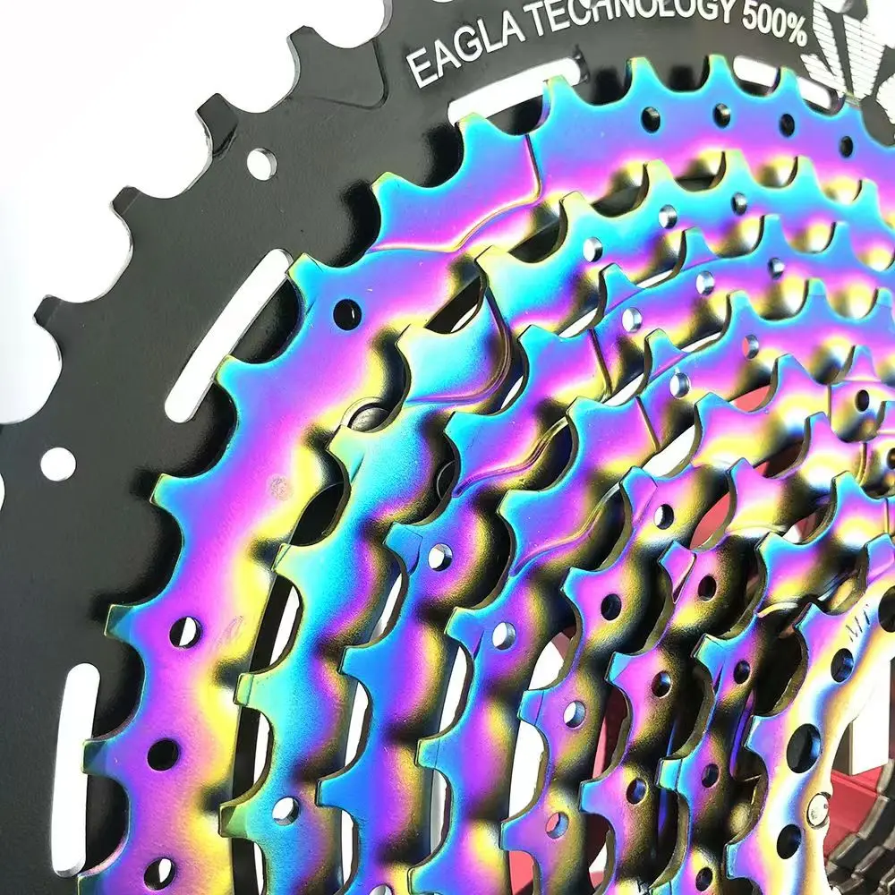 RACEWORK 11/12 Speed Road Mountain Bike Ultralight Cassette 11-50T MTB Bicycle Rainbow Narrow Width Gear Ratio Cassette Sprocket