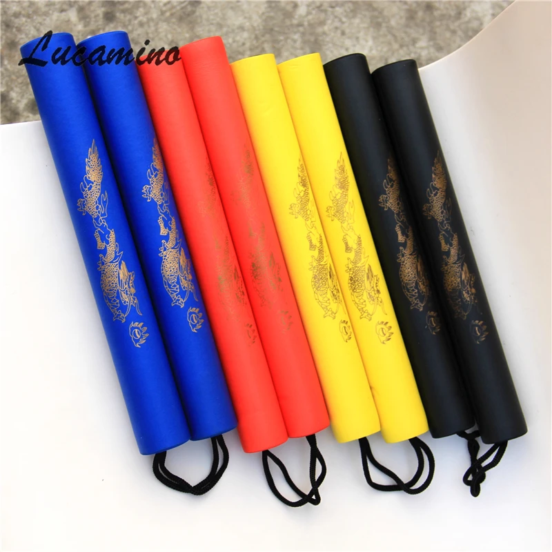 (2pcs/lot) 4C Martial Arts Foam Nunchakus Kids rope chains plastic nunchaku Child kung fu Wushu nunchucks Trainer For beginners