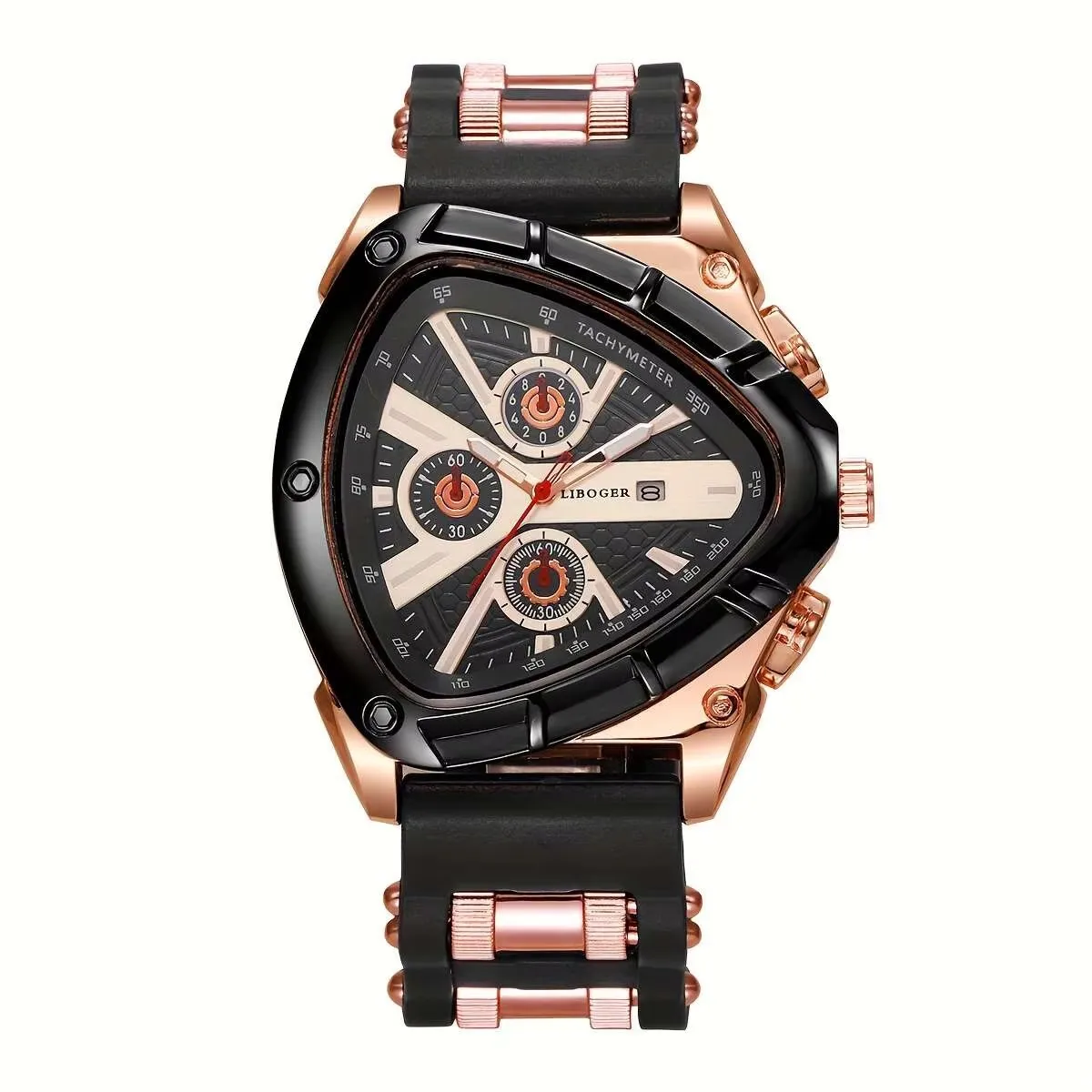 Unique Sports Men Watch with Silicone Strap