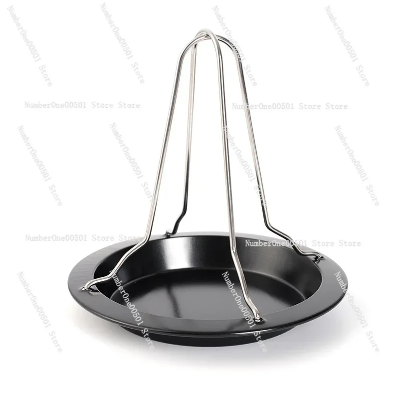 Stainless Steel Detachable Chicken Roaster Outdoor Turkey Grill Rack Portable BBQ Rotisserie Stand -095