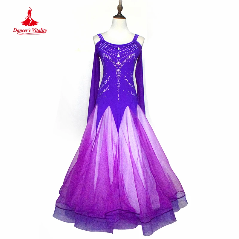 Modern Dance Skirt  for Women National Standard Dance High-grade Dress Waltz Group Dance Performance Competition Costumes Outfit