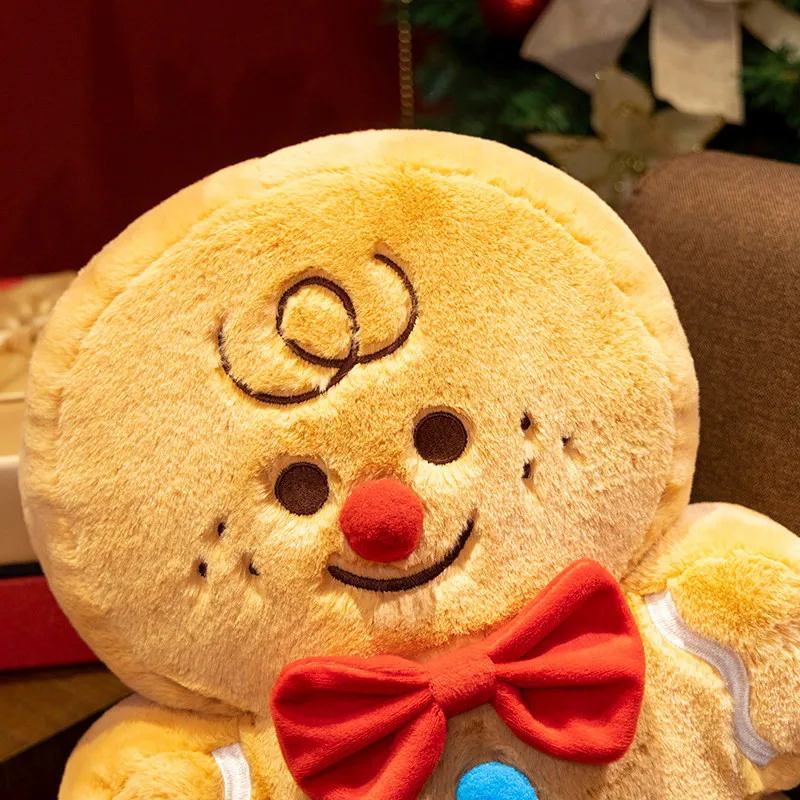 Navidad Año nuevo Kawaii decoración del hogar juguete de peluche hombre de jengibre árbol de Navidad adorno colgante colgante interior regalo para niños 2024