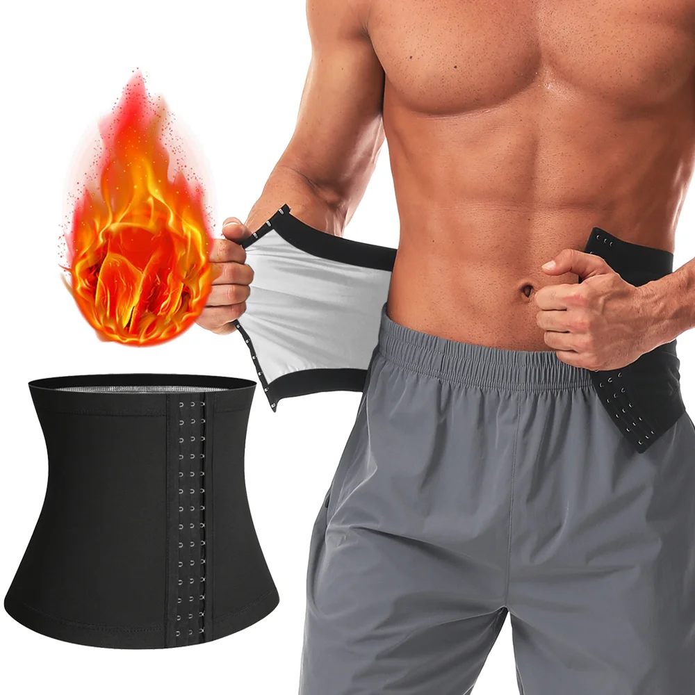 Fat Burning Waist Trainer Trimmer for Men Tummy Control Shapewear Sauna Sweat Belts Slimming Body Shaper Sport Workout Corsets