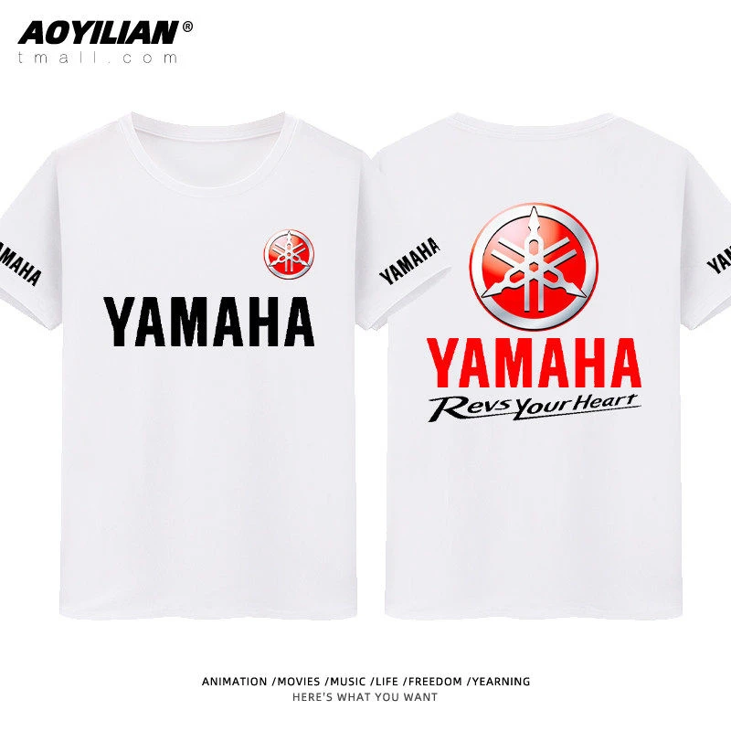 Camiseta de motociclista para entusiastas de la locomotora pesada, Yamaha, equipo de Club, marea de manga corta personalizada