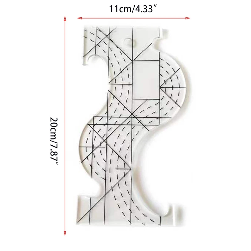 Multi-Purpose Quilting Template Ruler Professional Plastic Ruler Patchwork Clothing Fashion Ruler Sewing Ruler TOP quality