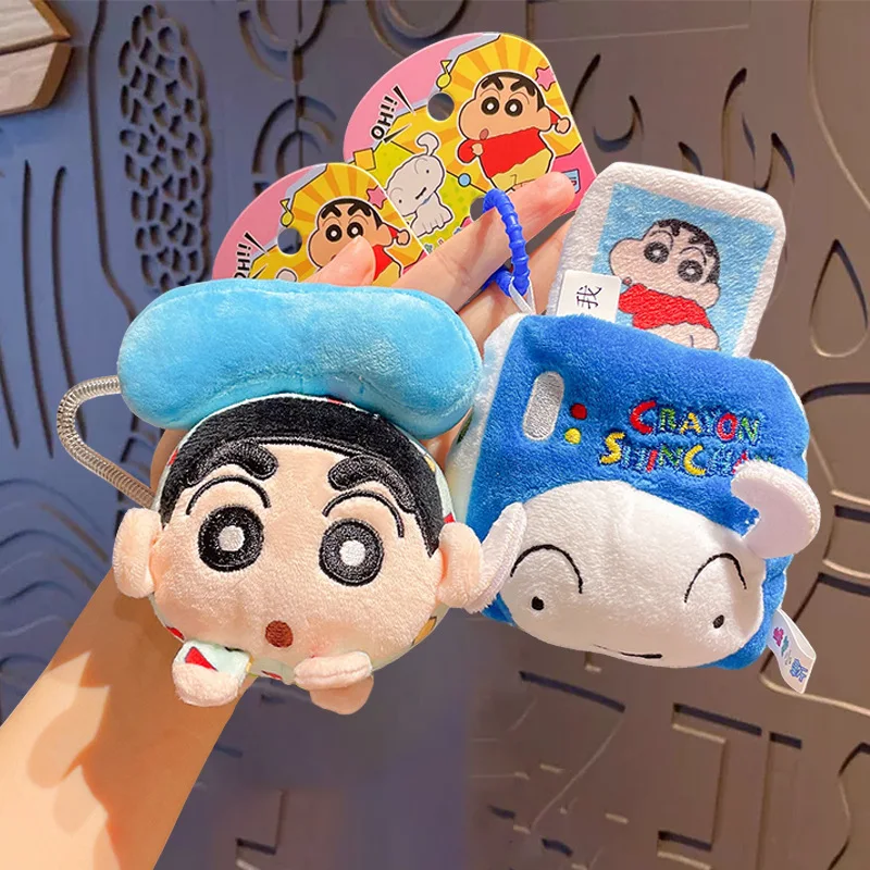 Kawaii Crayon Shin-Chan Anime Hobby Nohara Shiro Cartoon Stof Creatieve Pluche Sleutelhanger Schooltas Hanger Verjaardagscadeau