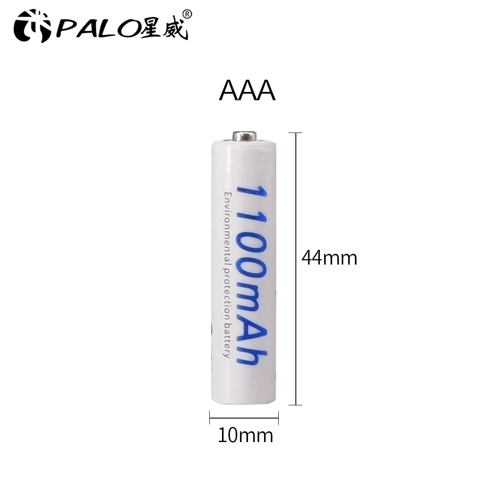 PALO AAA battery 1100mAh 1.2v AAA rechargeable battery 3A NIMH batteries for camera MP3 mp4 microphone placement battery